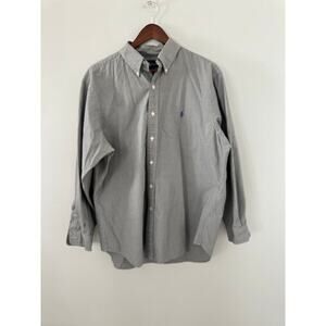 Ralph Lauren Black Checked Poplin Shirt Classic Fit sz 16.5